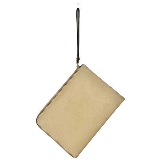 Henri Bendel Light Brown Zip Wristlet Pouch - Picture 2 of 5